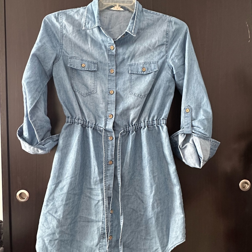Denim Blue Shirt Dress